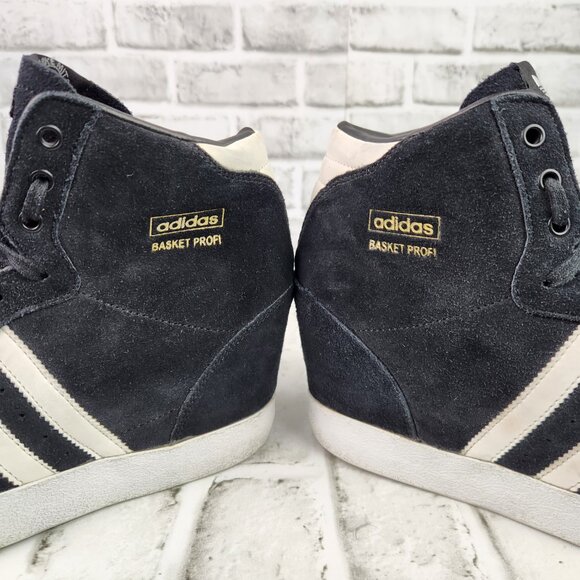 Adidas Basket Profi Hi Women's Sz 9 Black Hidden Wedge Heel Sneaker Shoe G95650 - Picture 4 of 10